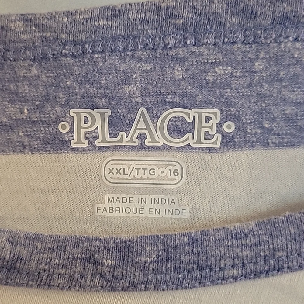 Childrens place white and blue long sleeve xxl/16